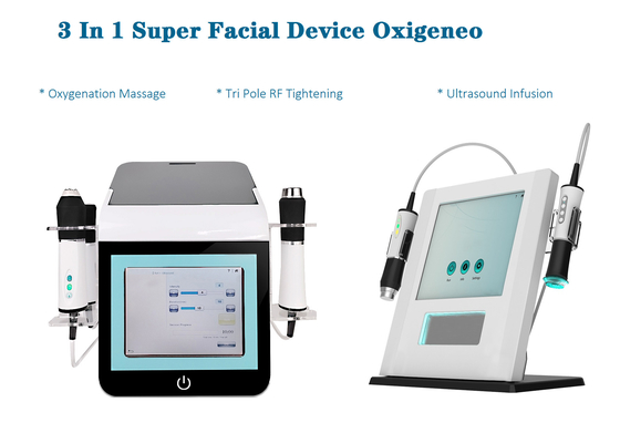 3 In 1 Oxy Pods Oxygenation Ultrasound Radio Frequency Facial Machine Skin Glowing Face Skin Rejuvenation