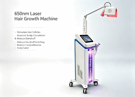 LLLT Hair Regrowth Low Level Laser Therapy Red Light 6 IN 1 650nm Diode Laser Hair Growth Machine Scalp Care Therapy Anti Hair Loss Equipment