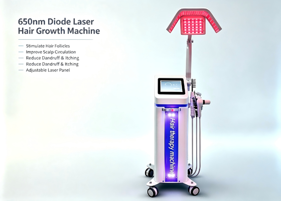 Multi Functional Laser Hair Regrowth  Beauty Machine Combining Hair Detection Laser Growth High Frequency Therapy and BIO Scalp Massage in One Device
