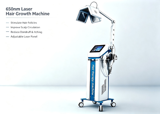 Multi Functional Laser Hair Regrowth  Beauty Machine Combining Hair Detection Laser Growth High Frequency Therapy and BIO Scalp Massage in One Device